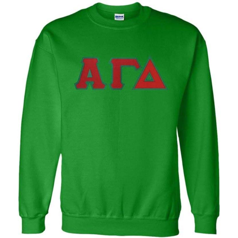 imageGreekgear Alpha Gamma Delta Lettered CrewneckIrish Green