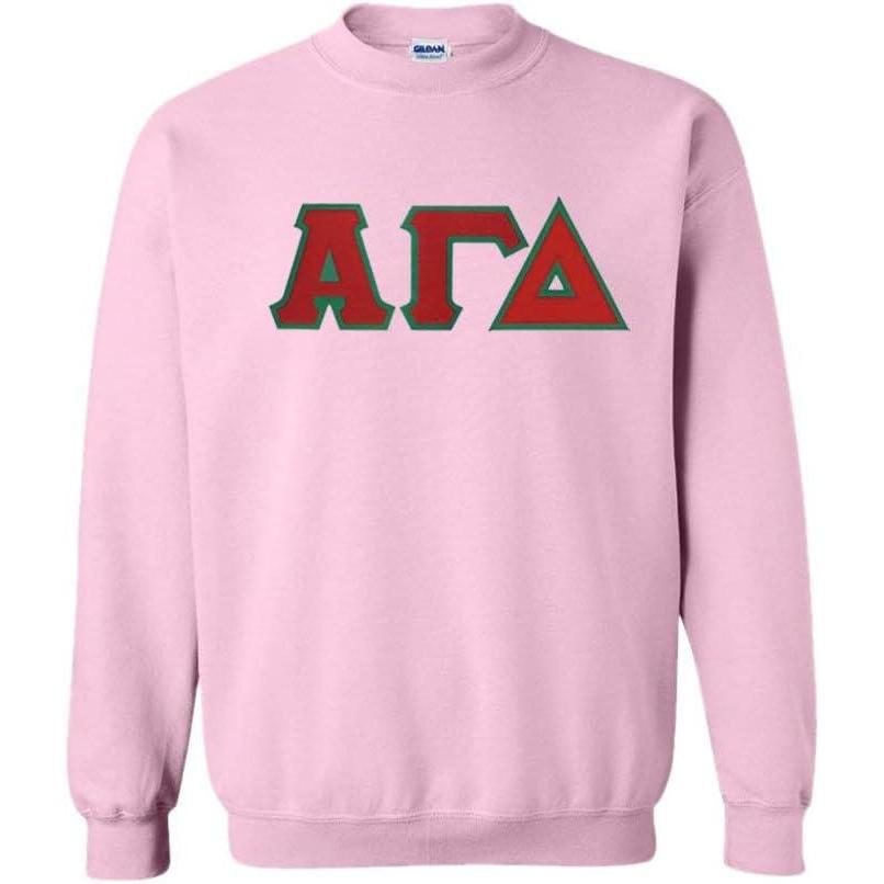 imageGreekgear Alpha Gamma Delta Lettered CrewneckLight Pink