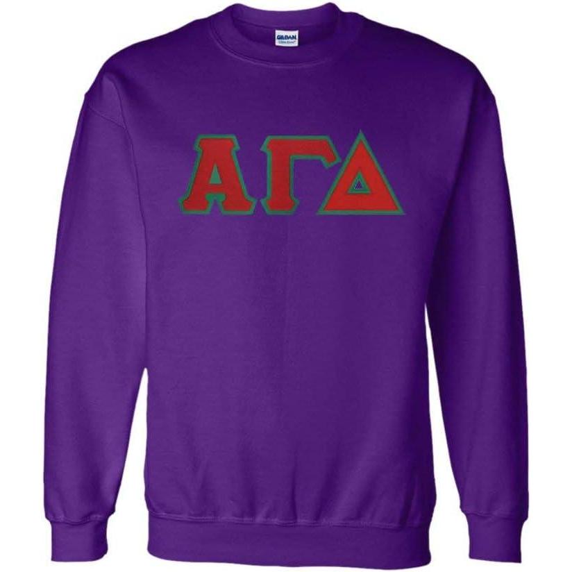 imageGreekgear Alpha Gamma Delta Lettered CrewneckPurple