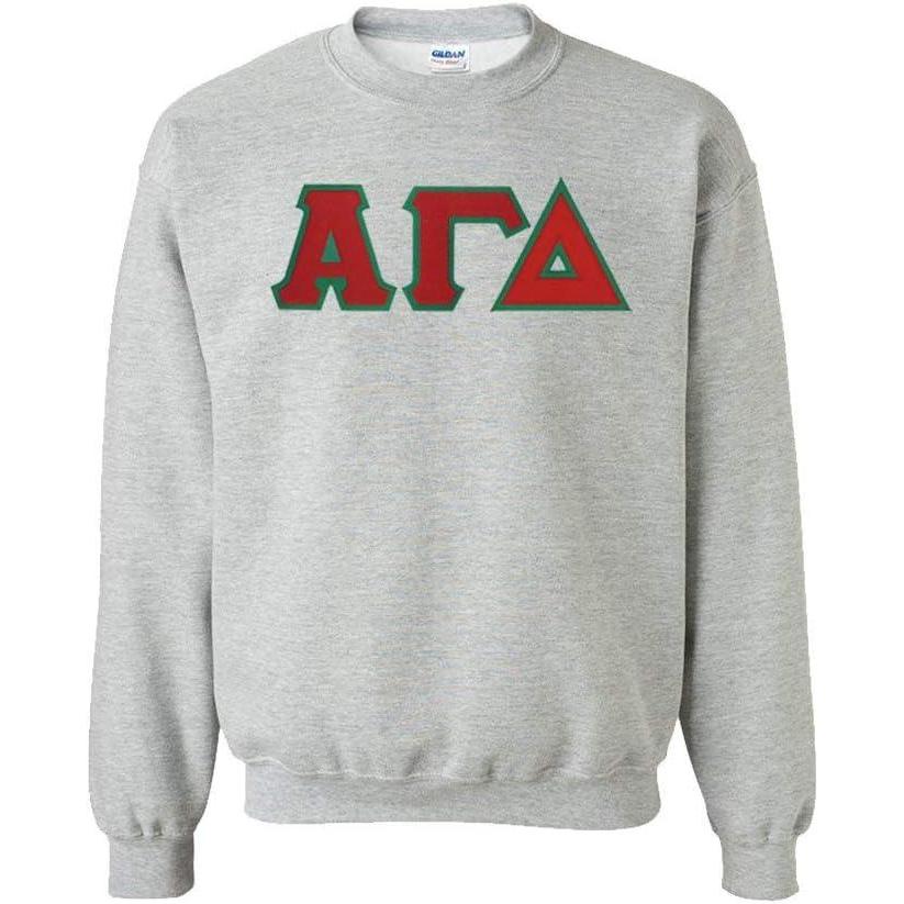 imageGreekgear Alpha Gamma Delta Lettered CrewneckSports Grey