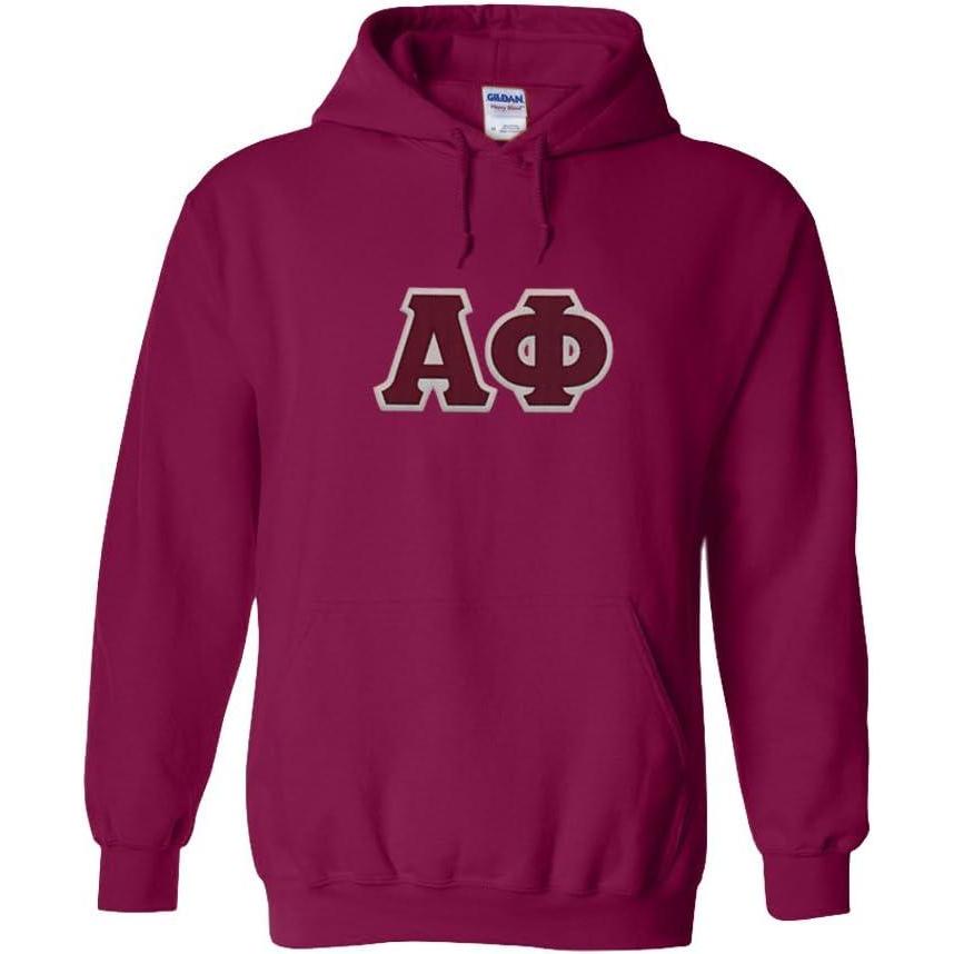 imageGreekgear Alpha Phi Lettered Hooded SweatshirtMagenta Pink