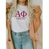 Greekgear Alpha Phi Heavyweight T-Shirt(White)