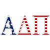 Alpha Delta Pi American Flag Greek Letter Sticker – 2.5″ Tall