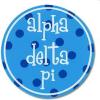 Alpha Delta Pi Bumper Stickers 4″ Round