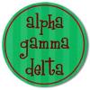 Alpha Gamma Delta Bumper Stickers 4″ Round