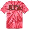Alpha Gamma Delta Lettered Tie-Dye T-Shirts(Red)