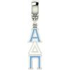 Greekgear Alpha Delta Pi Color-Filled Stainless Lavaliere Necklace