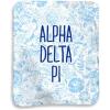 Greekgear Alpha Delta Pi Floral Sherpa Lap Blanket