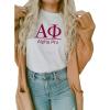 Greekgear Alpha Phi Heavyweight T-Shirt(White)