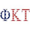 Phi Kappa Tau American Flag Greek Letter Sticker – 2.5″ Tall