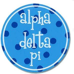 Alpha Delta Pi Bumper Stickers 4″ Round