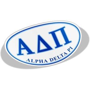 Alpha Delta Pi Greek Letter Oval Decal