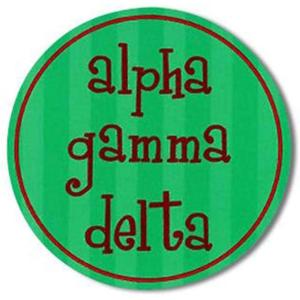 Alpha Gamma Delta Bumper Stickers 4″ Round