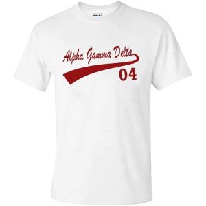 Alpha Gamma Delta Tail T-Shirts(White)