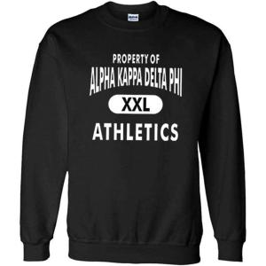 Alpha Kappa Delta Phi Athletics Crewneck Sweatshirt(Black)