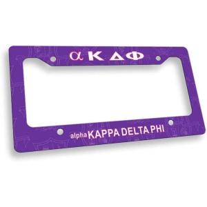 Alpha Kappa Delta Phi Custom License Plate Frame Purple