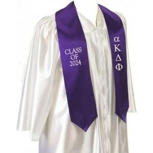 Greekgear alpha Kappa Delta Phi Embroidered Graduation Sash Stole