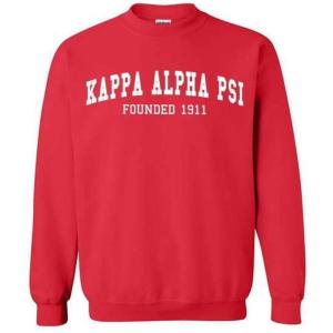 Kappa Alpha Psi Fraternity Founders Crew Sweatshirt(Red)
