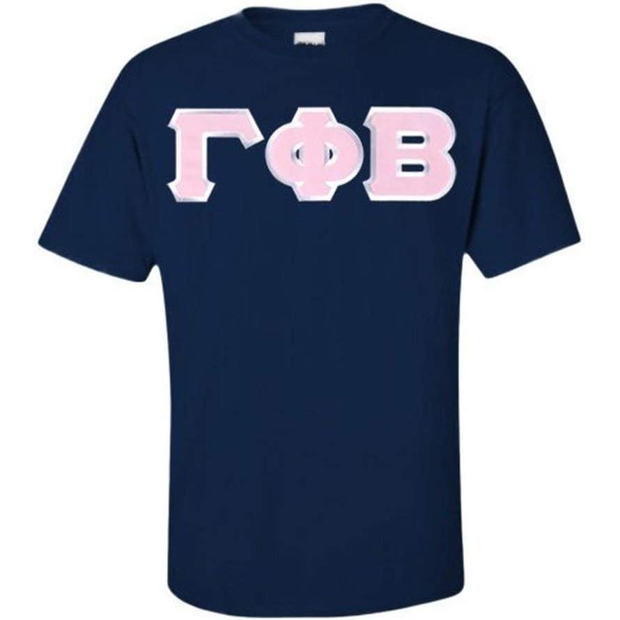 imageGreekgear Gamma Phi Beta Lettered TeeNavy Blue