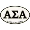 Alpha Sigma Alpha ASA Euro Style Sticker