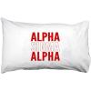 Alpha Sigma Alpha ASA Name Stack Pillow Cover White w/Red/White Imprint Color