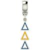 Greekgear Delta Delta Delta Color-Filled Stainless Lavaliere Necklace