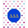 Greekgear Delta Delta Delta Hearts Fleece Blanket