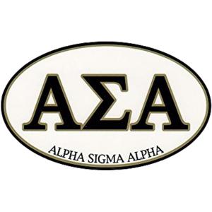 Alpha Sigma Alpha ASA Euro Style Sticker