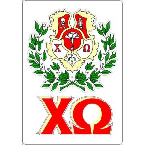 Chi Omega Crest Decals