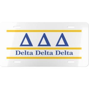 Delta Delta Delta Lettered Lines License Covers