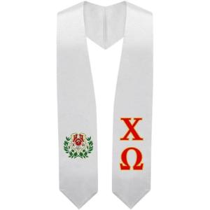 Greekgear Chi Omega Chi O Super Crest – Shield Graduation Stole