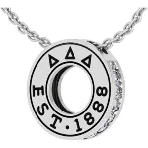 Greekgear Delta Delta Delta Circle Established Charm Necklace