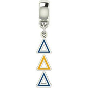 Greekgear Delta Delta Delta Color-Filled Stainless Lavaliere Necklace