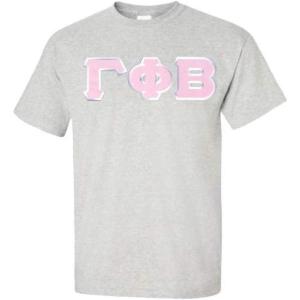 Greekgear Gamma Phi Beta Lettered Tee(Light Grey)