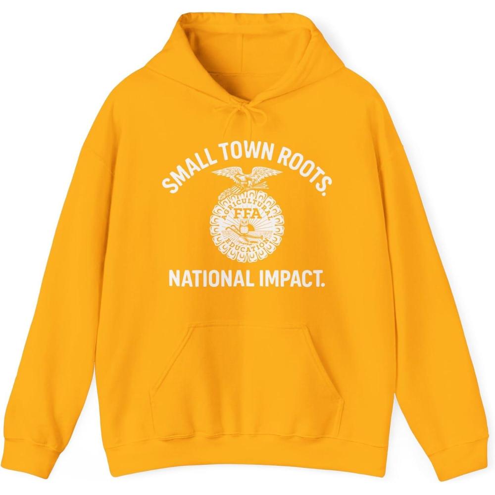 imageGreekgear FFA  Small Town Roots National Impact Hooded SweatshirtGold