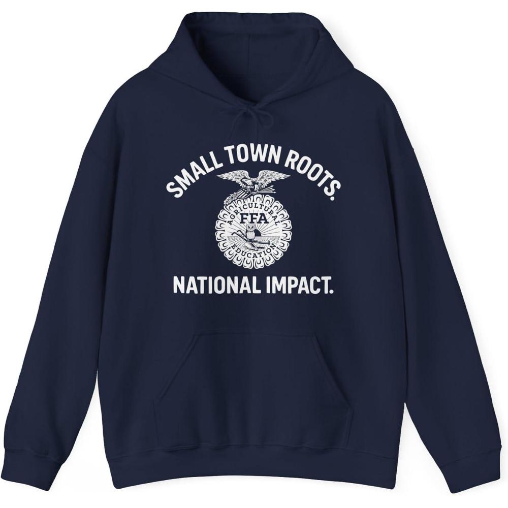 imageGreekgear FFA Small Town Roots National Impact Hooded SweatshirtNavy