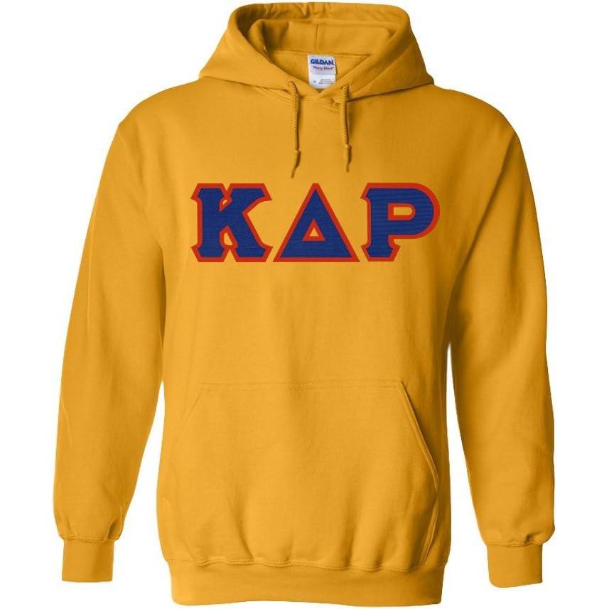 imageKappa Delta Rho Lettered Hooded SweatshirtAthletic Gold