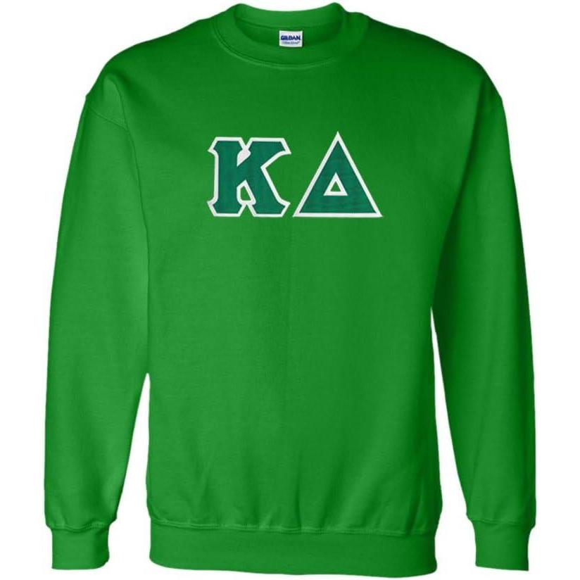 imageWomens Kappa Delta Sorority Lettered Crew Neck SweatshirtIrish Green