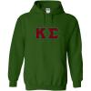 Kappa Sigma Lettered Hooded Sweatshirt(Forest Green)