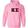 Kappa Sigma Lettered Hooded Sweatshirt(Light Pink)