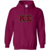Kappa Sigma Lettered Hooded Sweatshirt(Magenta Pink)