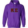 Kappa Sigma Lettered Hooded Sweatshirt(Purple)