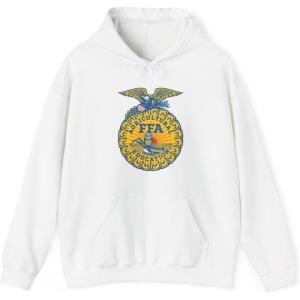 Greekgear FFA – Small Town Roots. National Impact Hooded Sweatshirt(White)