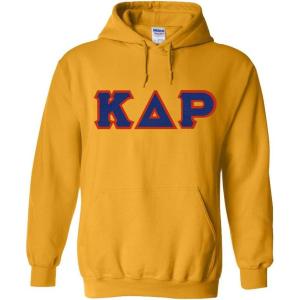 Kappa Delta Rho Lettered Hooded Sweatshirt(Athletic Gold)