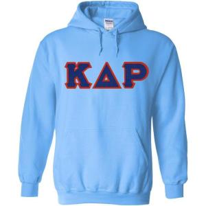 Kappa Delta Rho Lettered Hooded Sweatshirt(Light Blue)