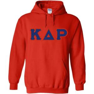 Kappa Delta Rho Lettered Hooded Sweatshirt(Orange)