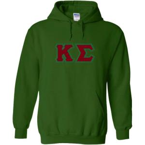 Kappa Sigma Lettered Hooded Sweatshirt(Forest Green)