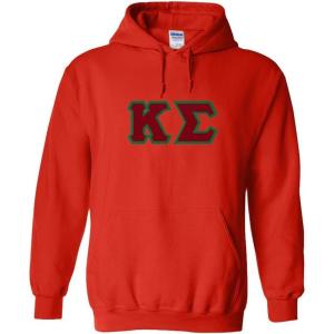 Kappa Sigma Lettered Hooded Sweatshirt(Orange)