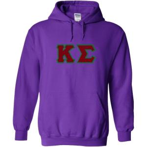 Kappa Sigma Lettered Hooded Sweatshirt(Purple)