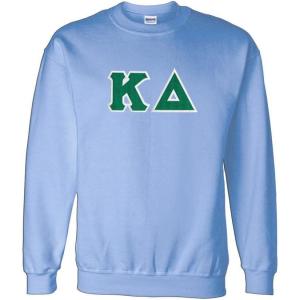 Women’s Kappa Delta Sorority Lettered Crew Neck Sweatshirt(Light Blue)